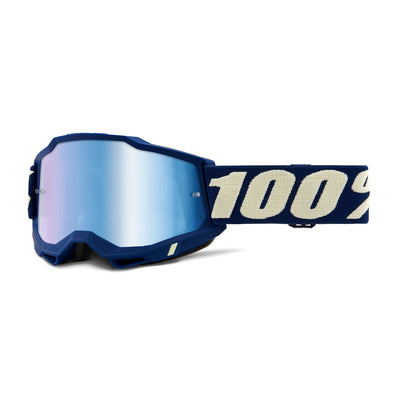 100% Accuri 2 Goggles-Deepmarine-Mirror Blue Lens