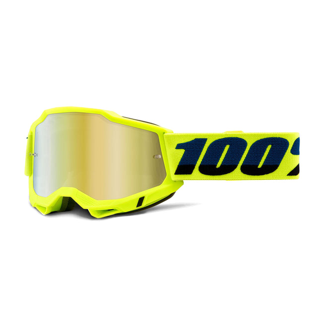 100% Accuri 2 Goggles-Fluorescent Yellow-Mirror Gold Lens - 1