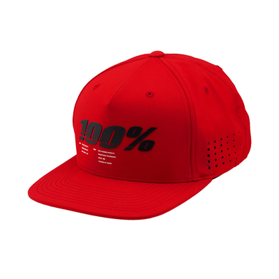 100% Drive Snapback Hat-Red