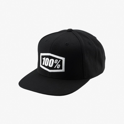 100% Essential Corpo Snapback Hat-Black