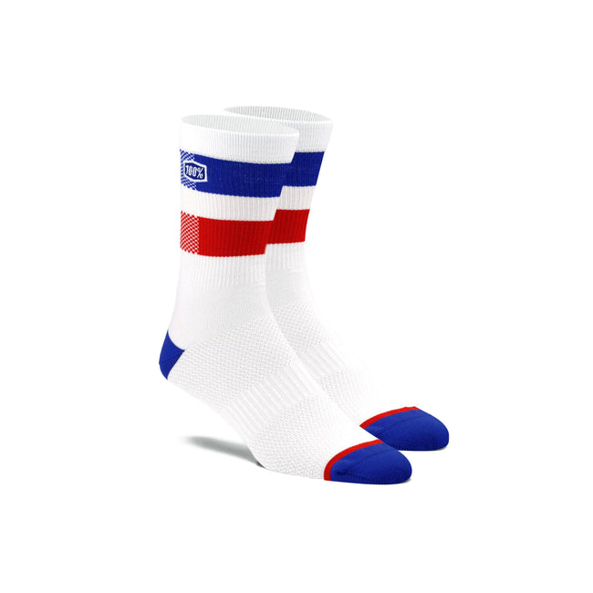 100% Flow Socks-White - 1