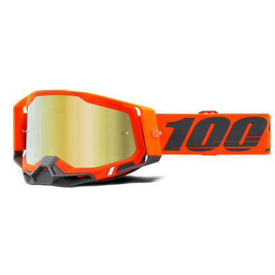 100% Racecraft2 Goggles-Kerv-Mirror Gold Lens