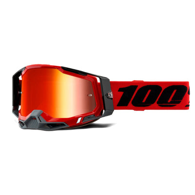 100% Racecraft2 Goggles-Red-Mirror Red Lens