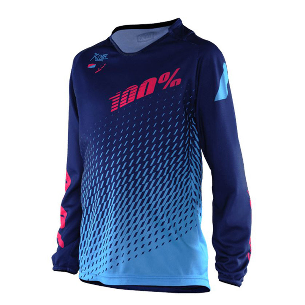 100% R-Core Downhill Youth BMX Racing Jersey-Supra Blue at J&R
