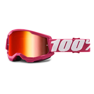 100% Strata2 Goggles-Fletcher-Mirror Red Lens
