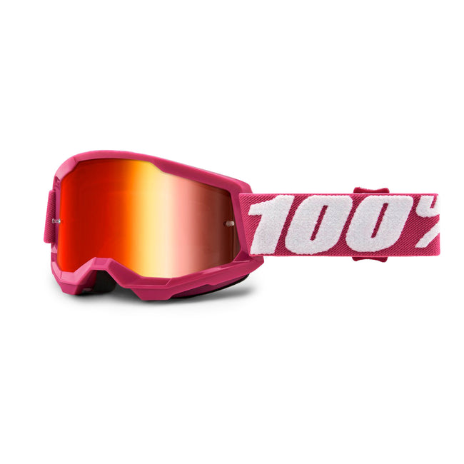 100% Strata2 Youth Goggles-Fletcher-Mirror Red Lens - 1