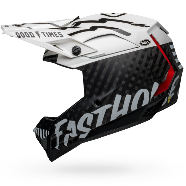 Bell Full-10 Spherical BMX Race Helmet-Fasthouse Matte/Gloss White/Black - 2