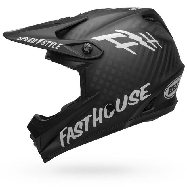 bell dirt jump helmet Bell Full-9 BMX Race Helmet-Fasthouse Matte Black/White – J&R Bicycles, Inc