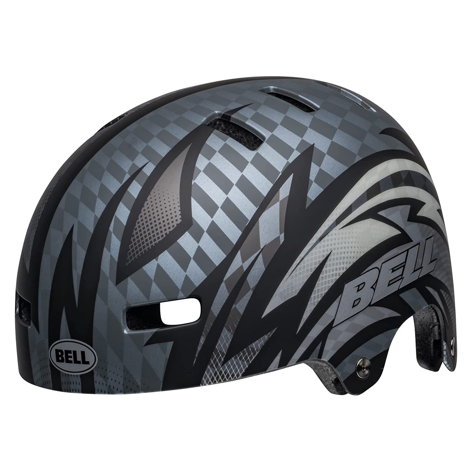 bell skate bike helmets Bell Local Helmet-Psycho-Matte-Black/Gray