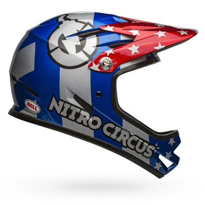 Bell Sanction BMX Race Helmet-Nitro Circus Red/Silver/Blue