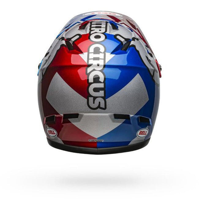 bell bike helmet red white and blue Bell Sanction Helmet-Nitro Circus-Gloss Silver/Blue/Red – J&R Bicycles, Inc
