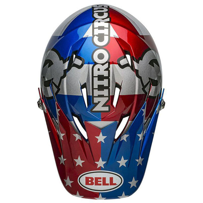 bell road bike helmet gcn Bell Sanction Helmet-Nitro Circus-Gloss Silver/Blue/Red – J&R Bicycles, Inc
