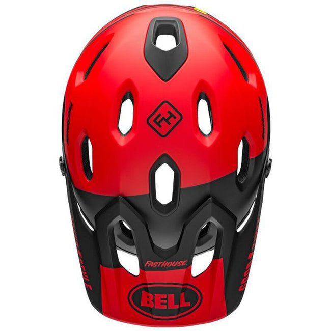 bell helmet dh Bell Super DH Spherical BMX Race Helmet-Fasthouse Matte Red/Black – J&R Bicycles, Inc