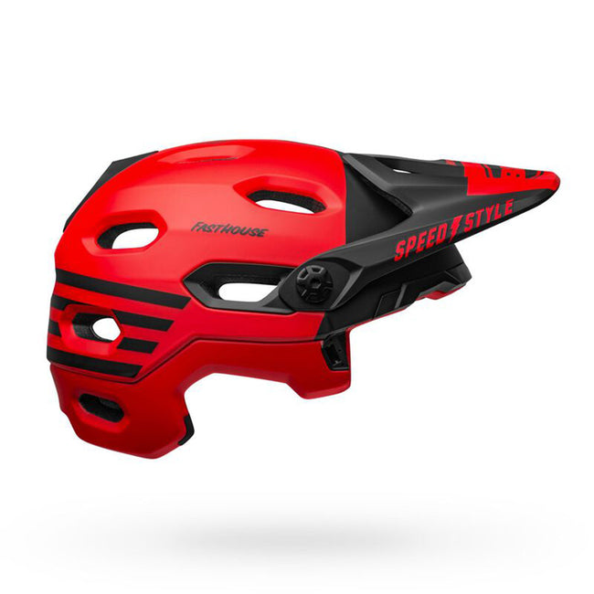 Bell Super DH Spherical BMX Race Helmet-Fasthouse Matte Red/Black - 6