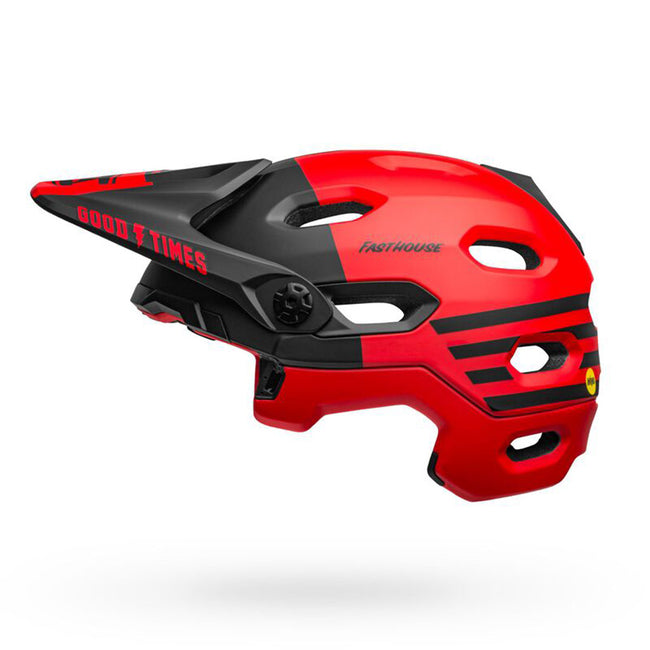 Bell Super DH Spherical BMX Race Helmet-Fasthouse Matte Red/Black - 9