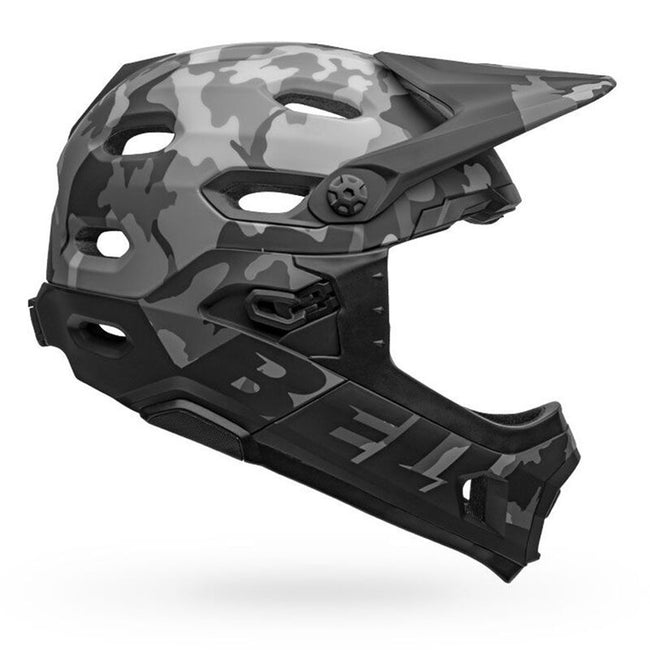 bell drop helmet matte black Bell Super DH Spherical BMX Race Helmet-Matte/Gloss Black Camo – J&R Bicycles, Inc