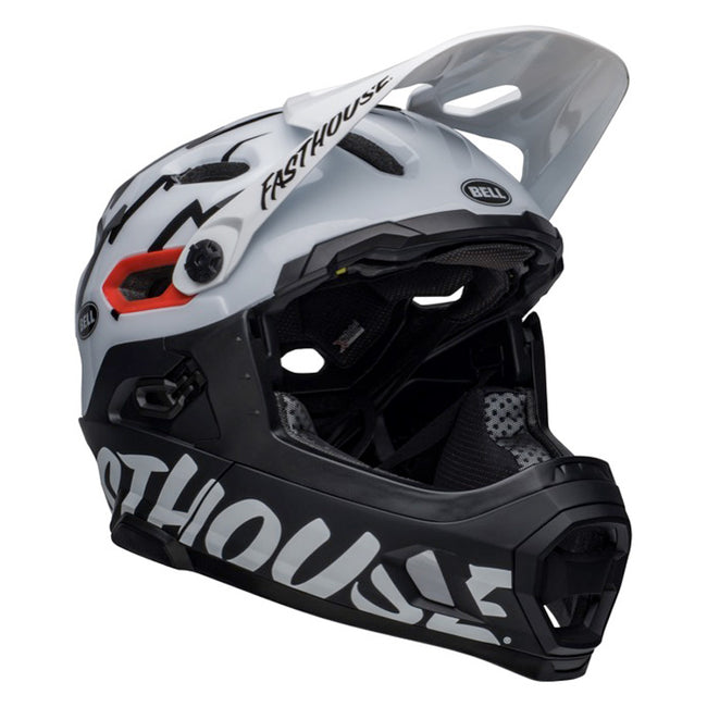 bell bmx full face helmet Bell Super DH Spherical BMX Race Helmet-Matte/Gloss Black/White – J&R Bicycles, Inc