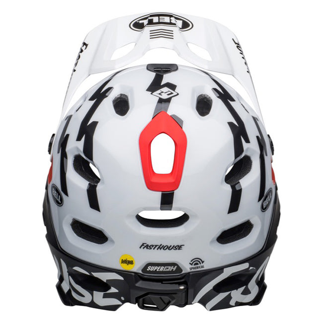 Bell Super DH Spherical BMX Race Helmet-Matte/Gloss Black/White - 3