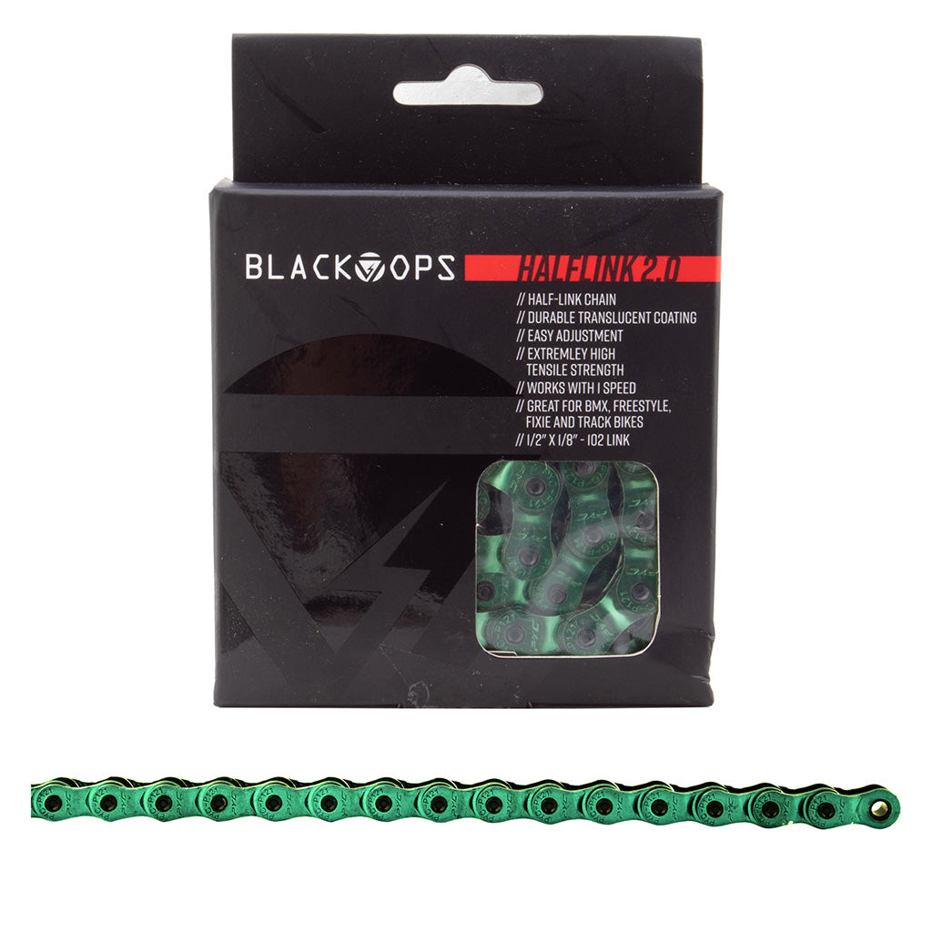 Black Ops HalfLink 2.0 BMX Freestyle Chain-Trans Green – J&R