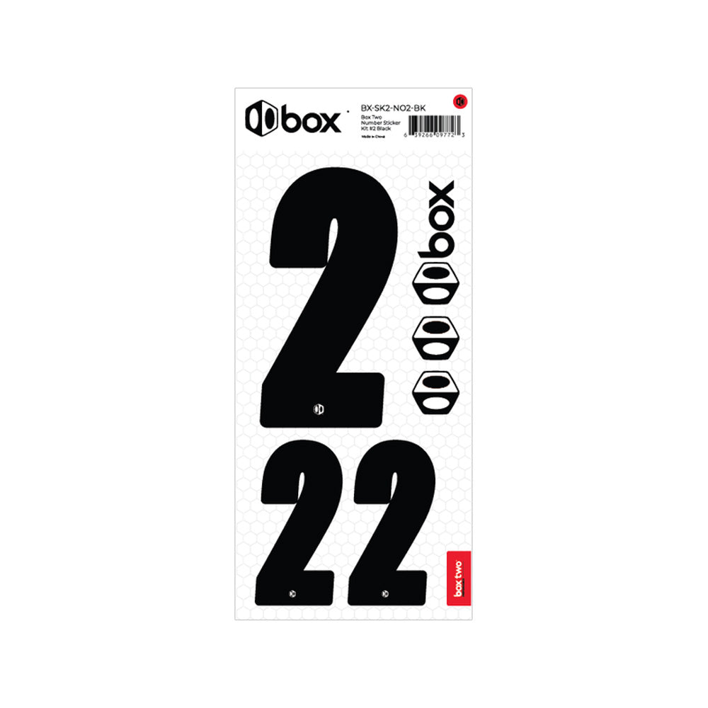 Box Two Number Sticker Kit 7 / Black