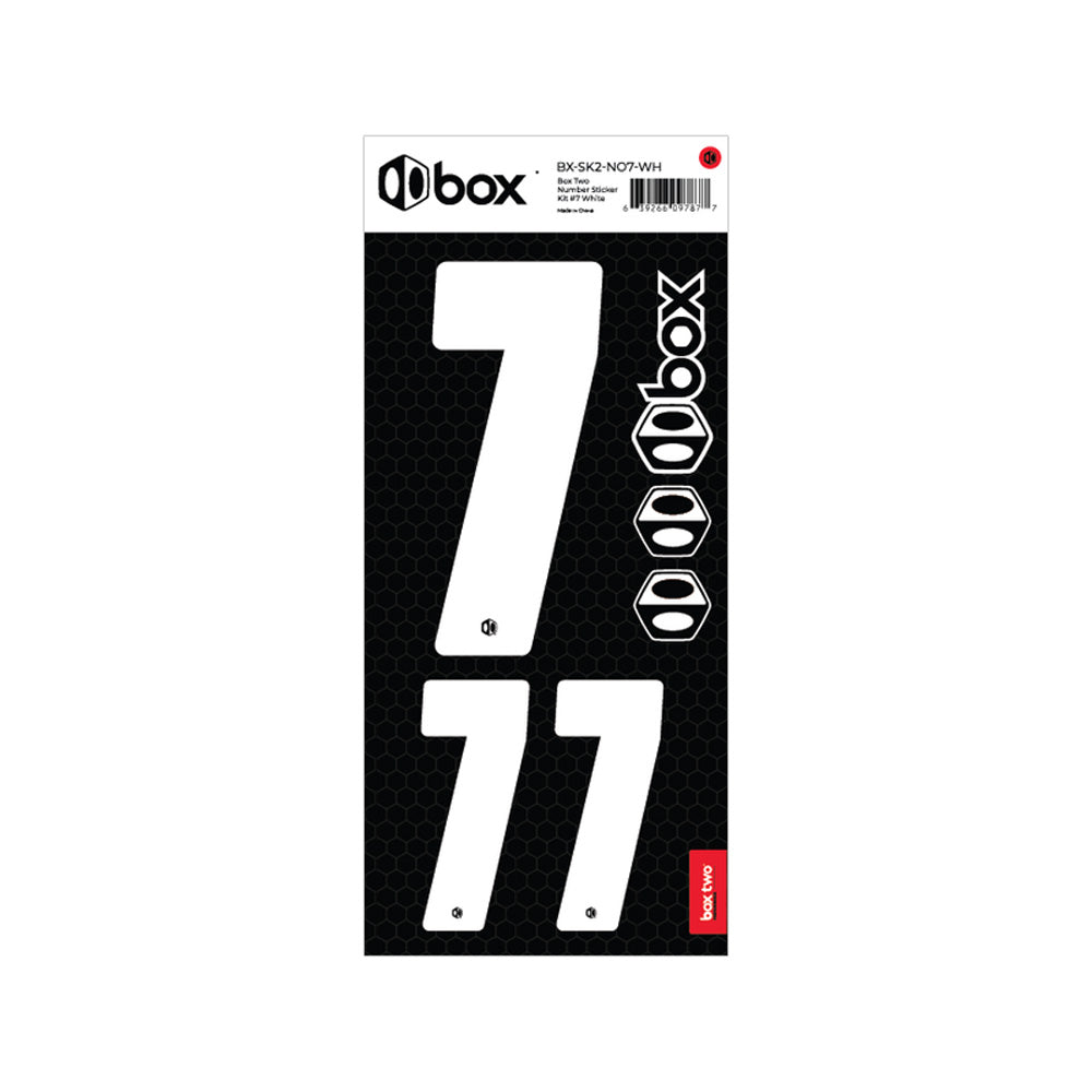 Box Two Number Sticker Kit 7 / Black