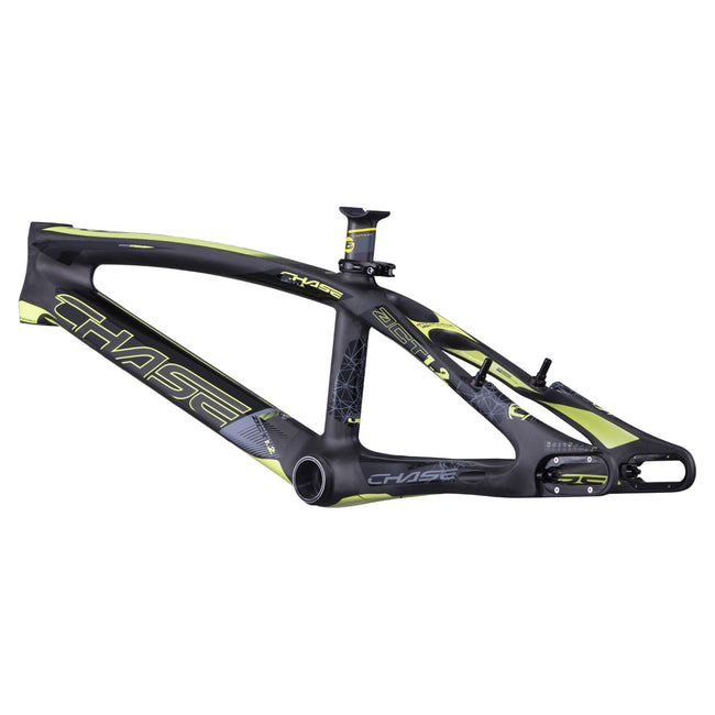 Chase ACT 1.2 Carbon BMX Race Frame-Black/Neon Yellow - 3