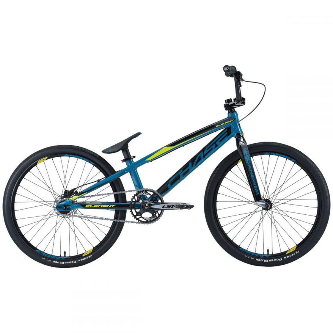 Blue and yellow online bmx bike