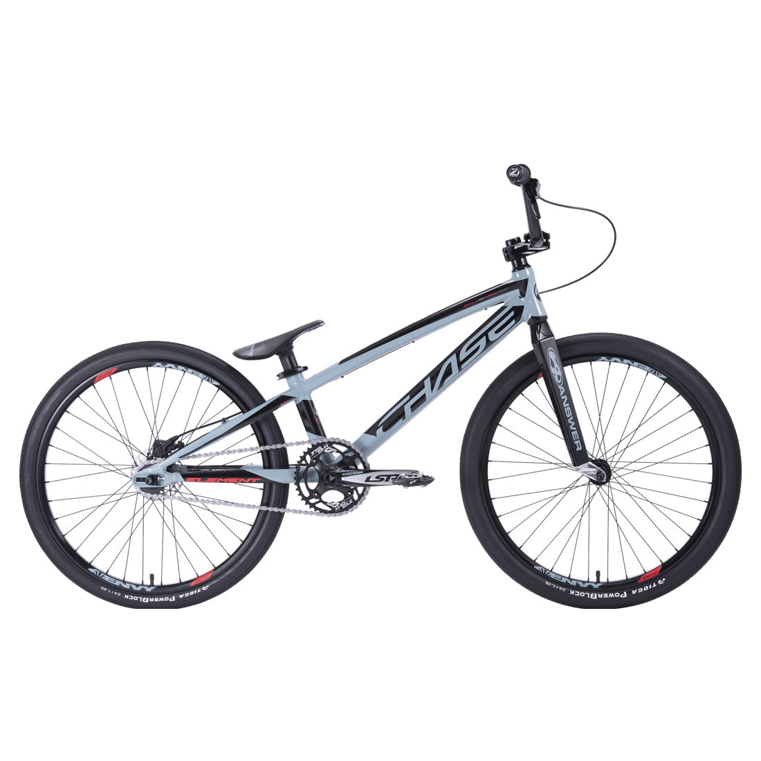 Chase 2022 Element Cruiser Plus 24 inch BMX Race Bike Black Slate