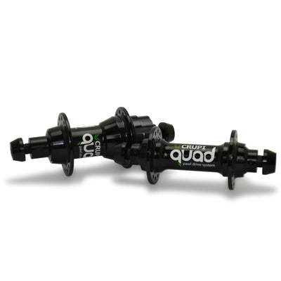 Crupi Quad BMX Hub Set-Black-28H