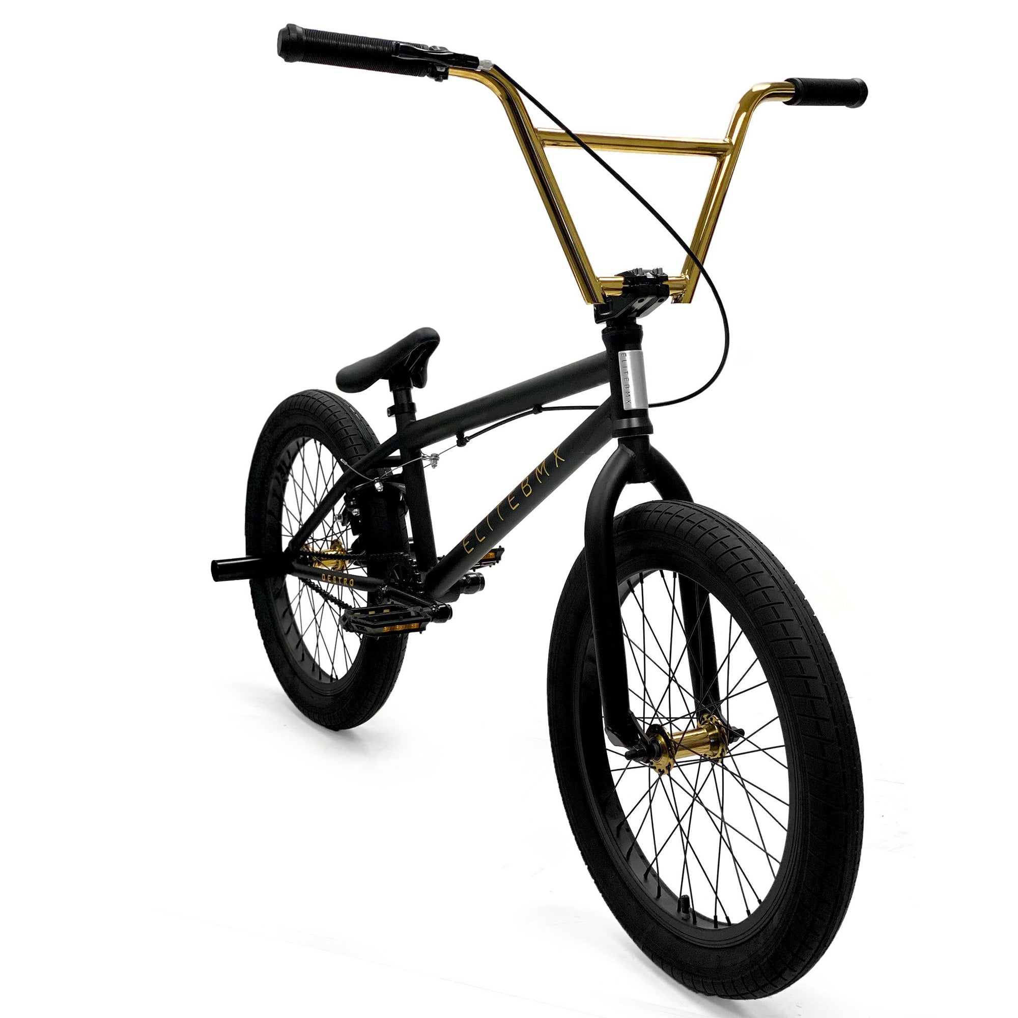 elite bmx bicycle Elite BMX Destro 20.5-inch-TT BMX Freestyle Bike-Black Gold – J&R Bicycles, Inc
