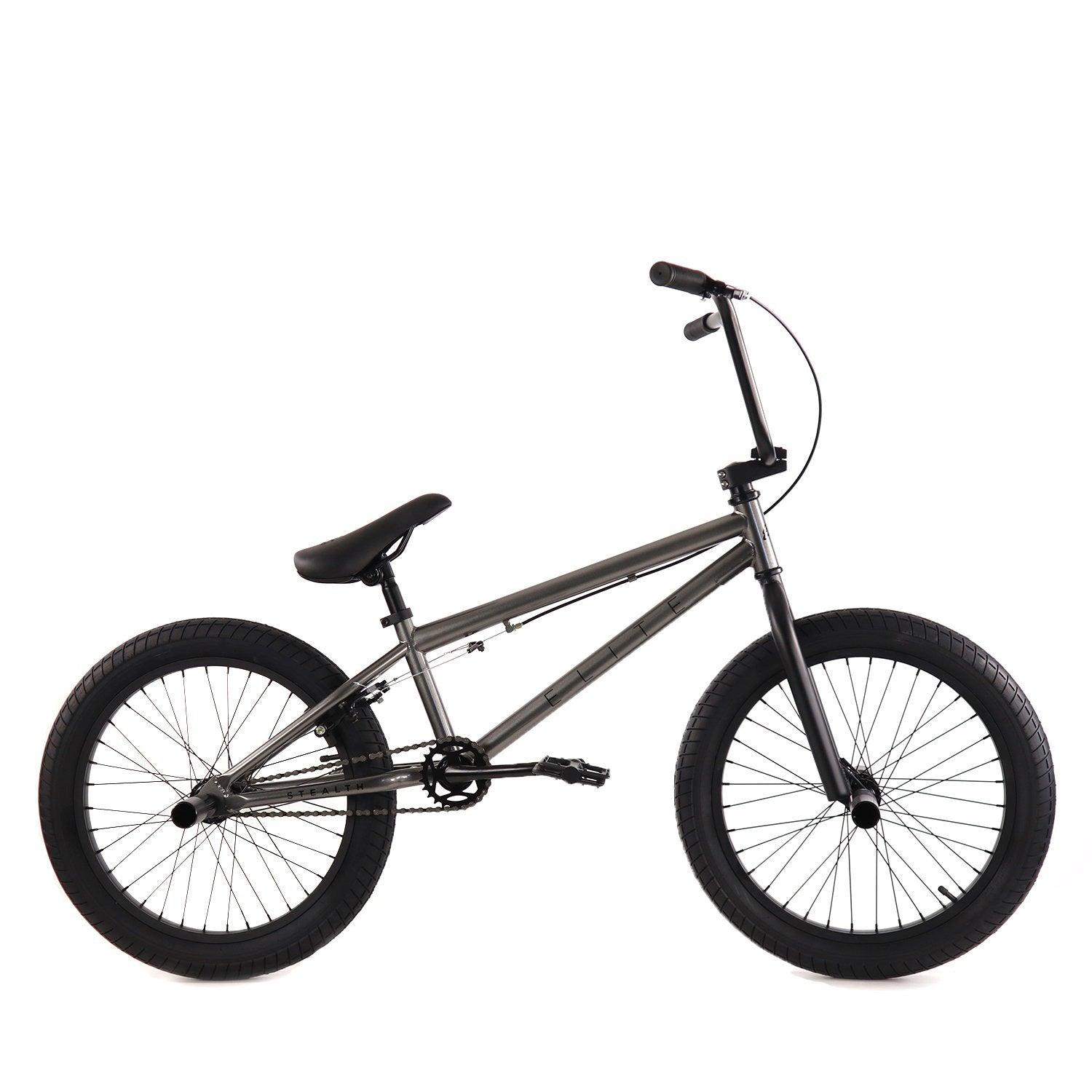 elite 20 bmx bicycle the stealth freestyle bike new 2019 Elite BMX Stealth 20"TT BMX Freestyle Bike-Gunmetal Grey
