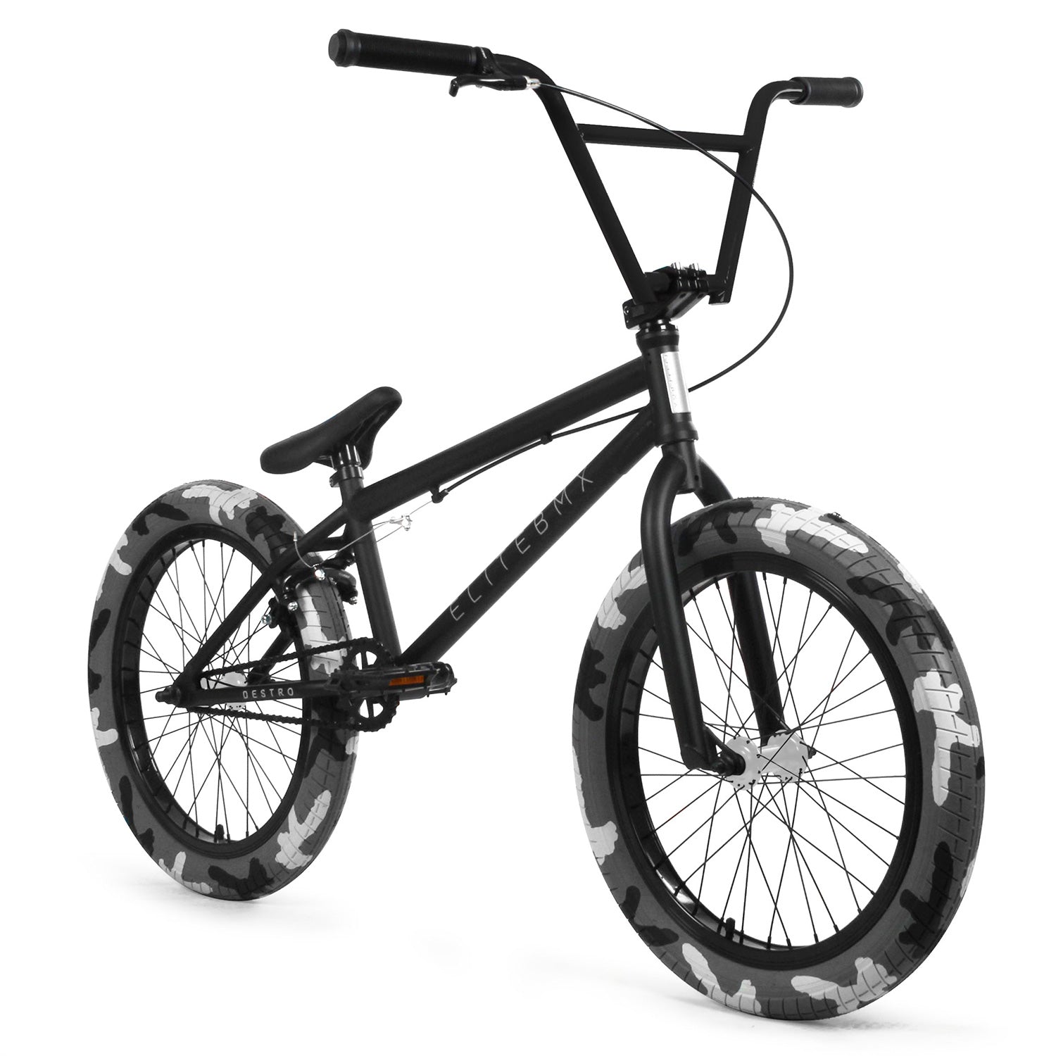 elite bicycles bmx Elite BMX Destro 20.5"TT BMX Freestyle Bike-Black Camo