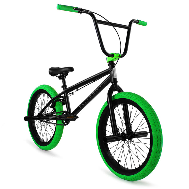 Elite BMX Stealth 20&quot;TT BMX Freestyle Bike-Black/Green - 2