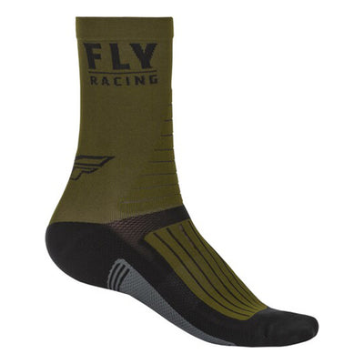 Fly Racing 2022 Factory Rider Socks-Green/Black/Grey