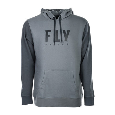Fly Racing Badge Pullover Hoodie-Grey