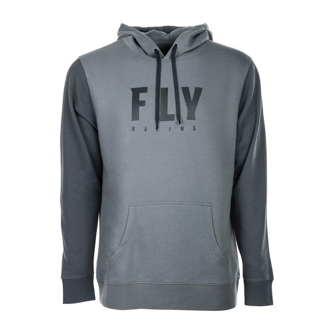 Fly Racing Badge Pullover Hoodie-Grey - 1