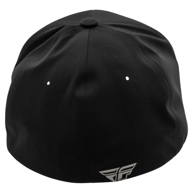 Fly Racing Delta Hat-Black/Light Grey-Adult LG/XL - 3