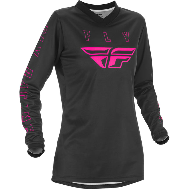 Fly Racing F-16 Women&#39;s BMX Race Jersey-Black/Pink - 1