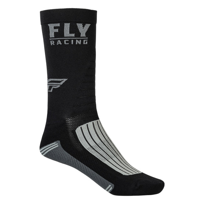 Fly Racing Factory Rider Socks-Black/Grey - 1