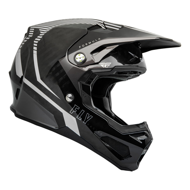 Fly Racing Formula Carbon Tracer BMX Race Helmet-Silver/Black - 1