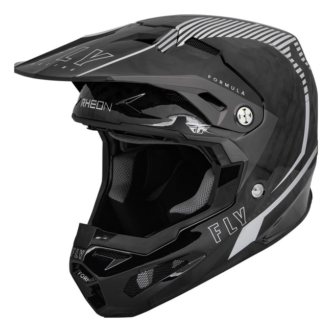 Fly Racing Formula Carbon Tracer BMX Race Helmet-Silver/Black - 2
