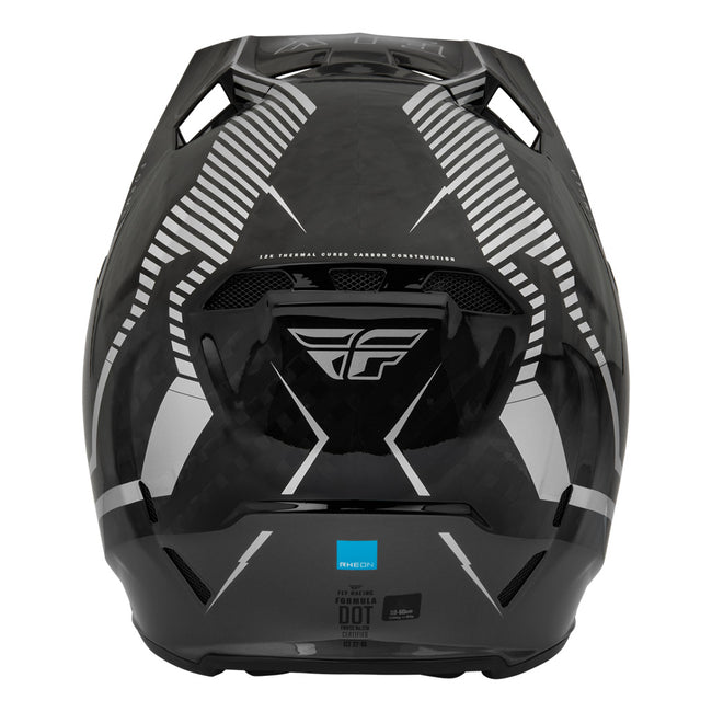 Fly Racing Formula Carbon Tracer BMX Race Helmet-Silver/Black - 4