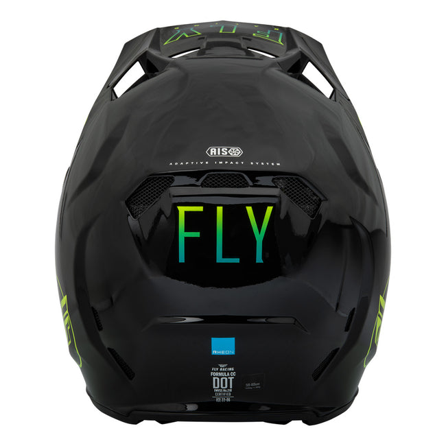 Fly Racing Formula CC Centrum BMX Race Helmet-Black/Blue/Hi-Vis - 4