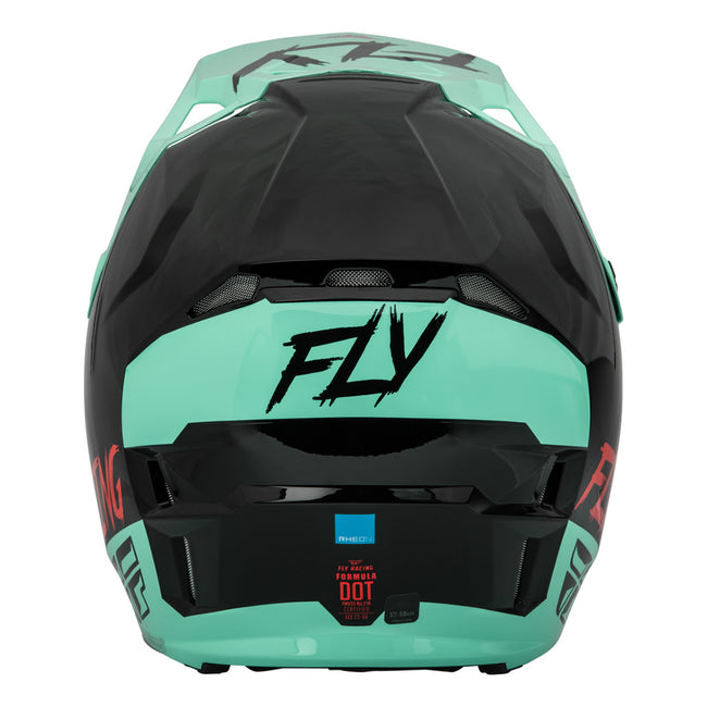 Fly Racing Formula CP S.E. Rave BMX Race Helmet-Black/Mint/Red - 4