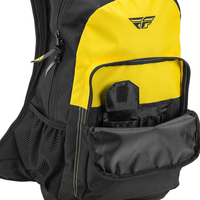 Fly Racing Jump Pack Rockstar Backpack-Black/Yellow - 4