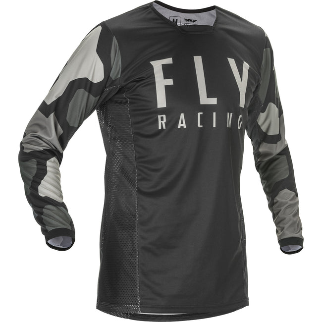 Fly Racing K221 BMX Race Jersey-Black/Grey - 1