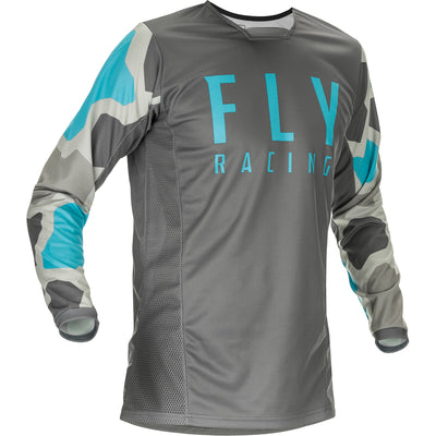 Fly Racing K221 BMX Race Jersey-Grey/Blue