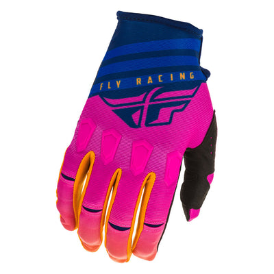 Fly Racing Kinetic K220 BMX Race Gloves-Midnight/Blue/Orange