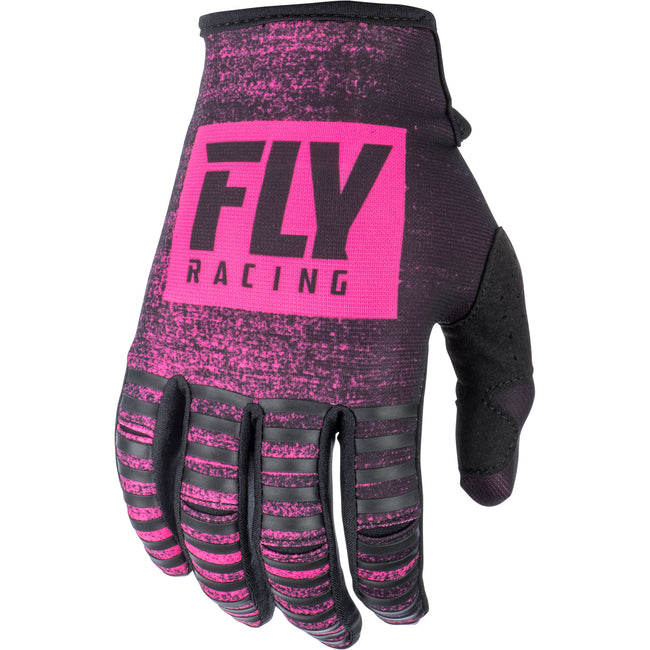 Fly Racing Kinetic Noiz BMX Race Gloves-Neon Pink/Black - 1