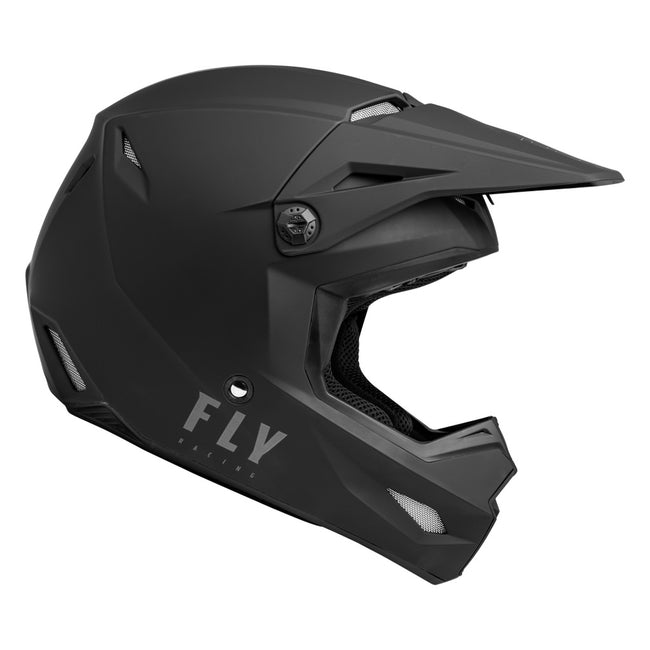 Fly Racing Kinetic Solid BMX Race Helmet-Block Logo-Matte Black - 1